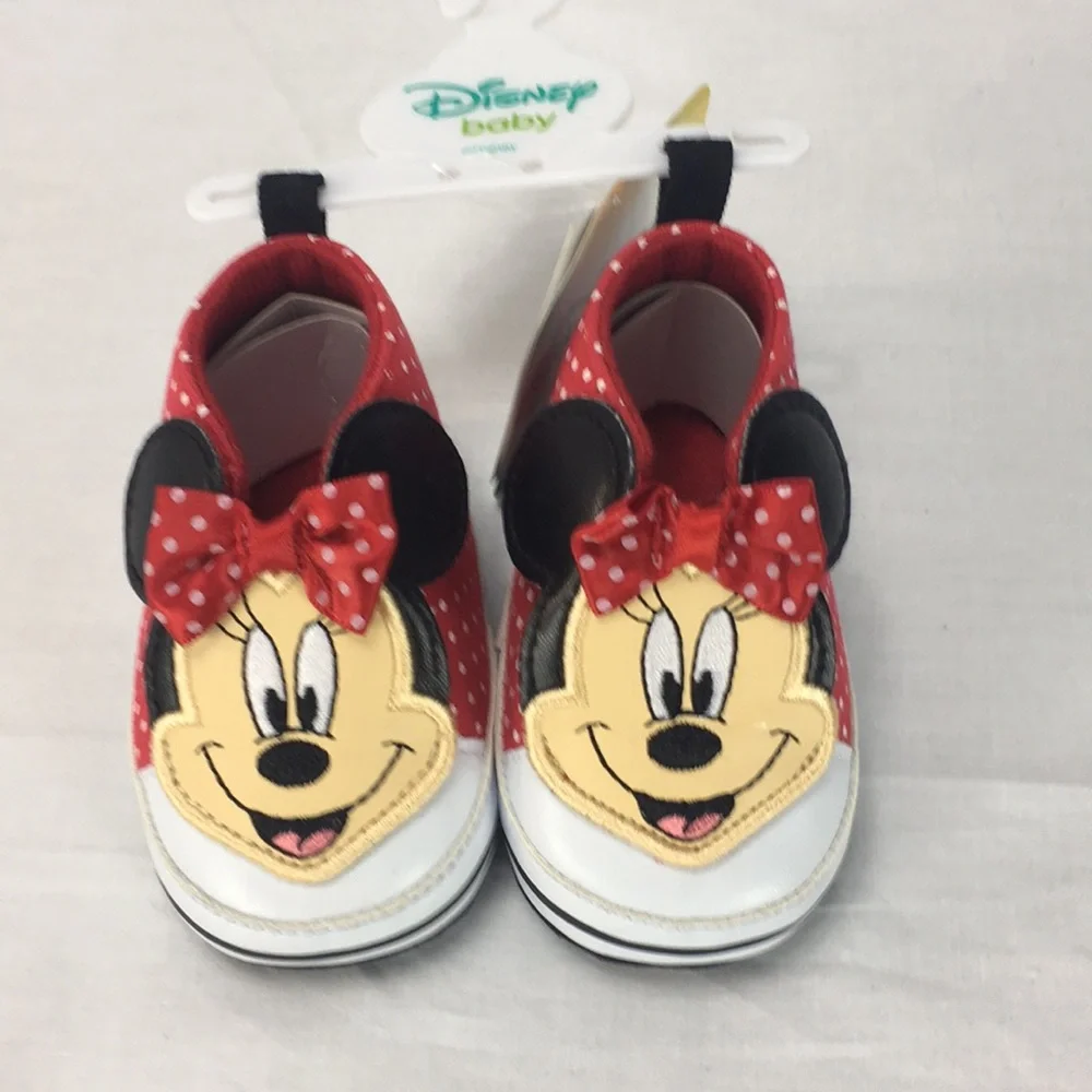 Minnie Mouse Polka Dot Hightop Shoes, 3-6 Months
